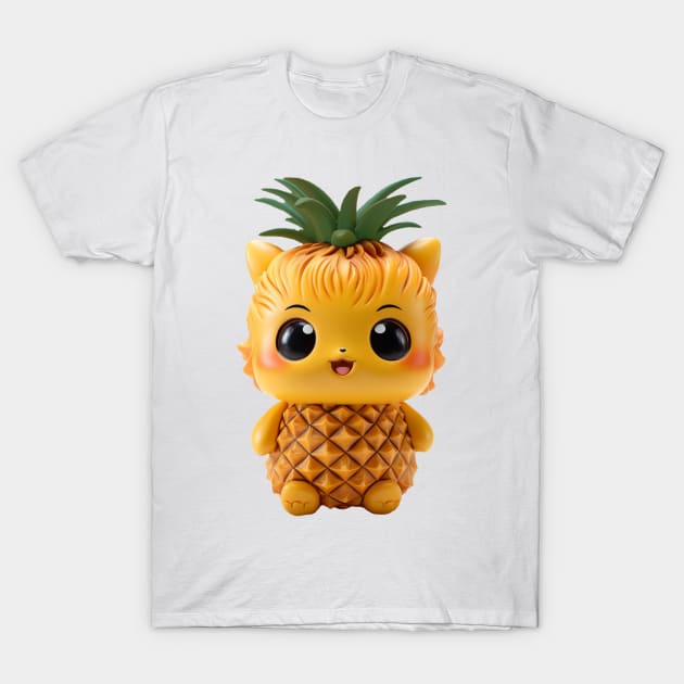 Cute Kawaii Baby Pineapple Cat T-Shirt by Cuteopia Gallery